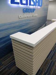 施工例：会社受付カウンター　2011年5月